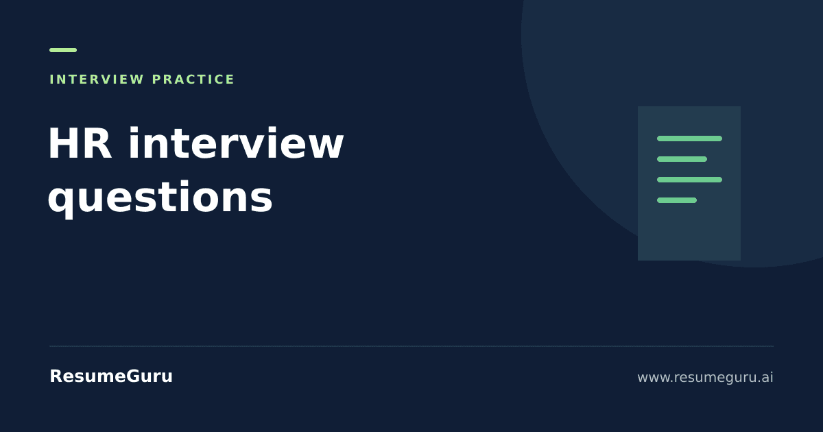 100+ HR Interview Questions and Answers