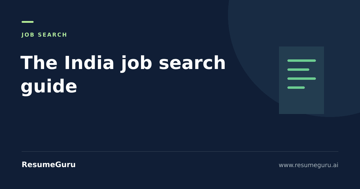 The India Job Search Guide: Applying, Emailing, Following Up